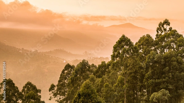 Obraz sunset in mountains