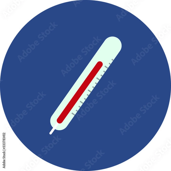 Fototapeta Thermometer showing high temperature