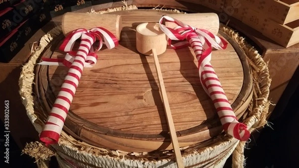 Fototapeta 樽酒で祝