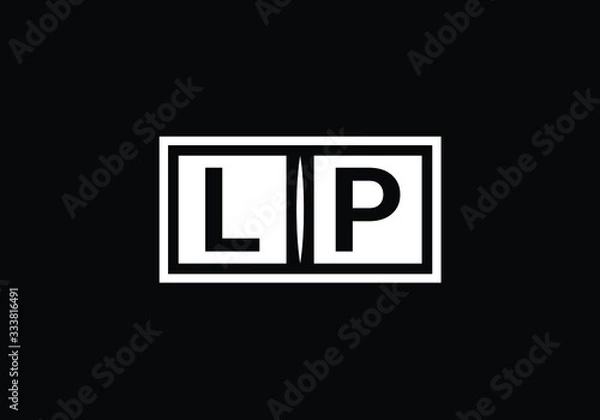 Fototapeta L P Initial Letter Logo design vector template, Graphic Alphabet Symbol for Corporate Business Identity