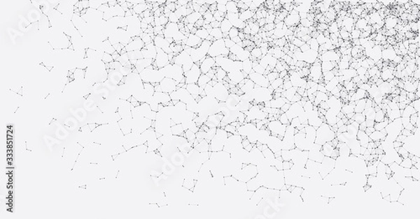 Fototapeta Network Mesh Procedural Art background illustration
