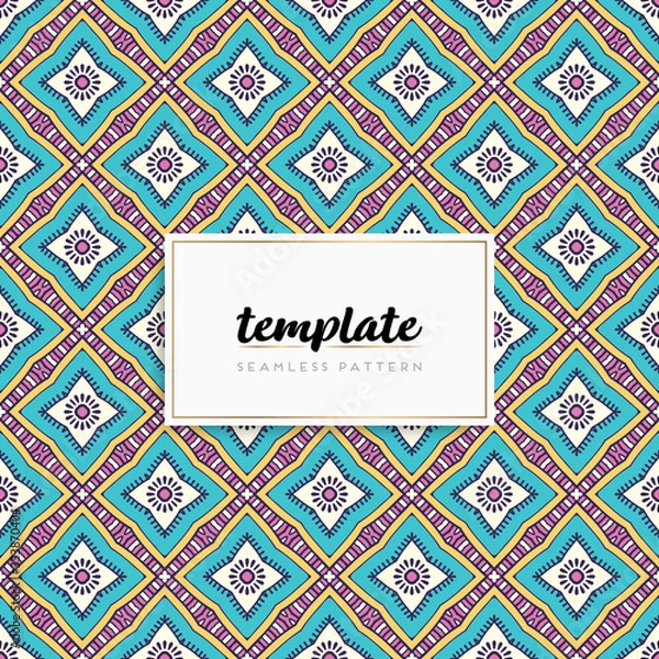 Fototapeta Background mandala seamless pattern vector