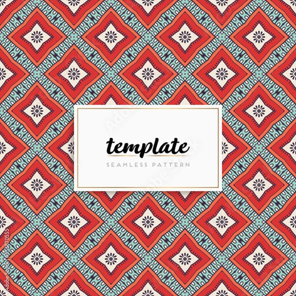 Fototapeta Background mandala seamless pattern vector