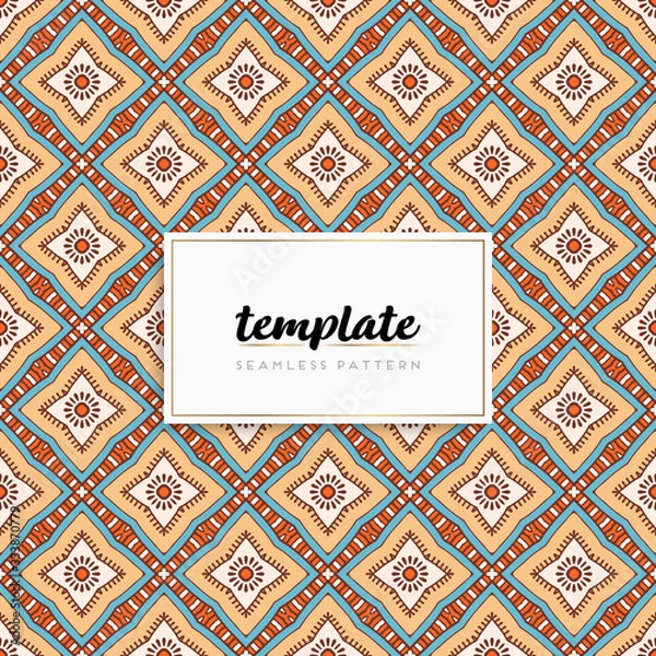 Fototapeta Background mandala seamless pattern vector