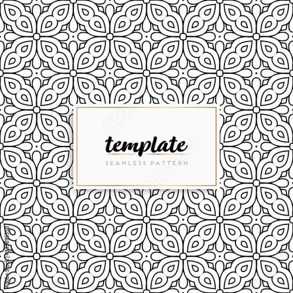 Fototapeta Background mandala seamless pattern vector