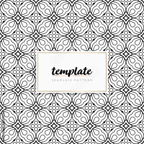 Fototapeta Background mandala seamless pattern vector