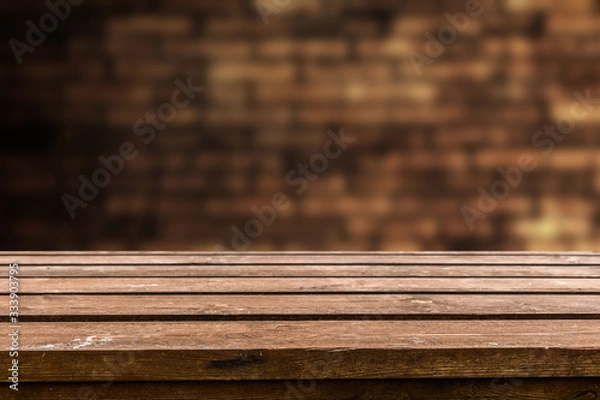 Fototapeta Empty old wooden table background
