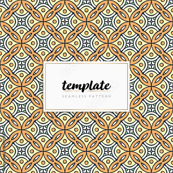 Fototapeta Colorful mandala seamless pattern vector
