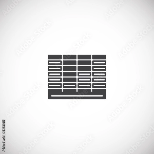 Obraz Equalizer related icons set on background for graphic and web design. Creative illustration concept symbol for web or mobile app