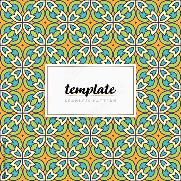 Fototapeta Colorful mandala seamless pattern vector