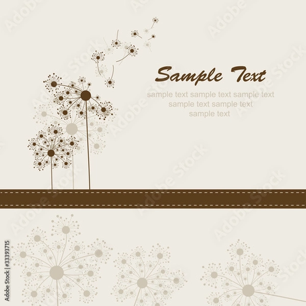 Fototapeta Àbstract dandelion background, vector