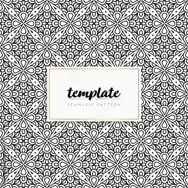Fototapeta Colorful mandala seamless pattern vector