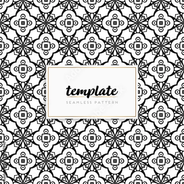 Fototapeta Colorful mandala seamless pattern vector