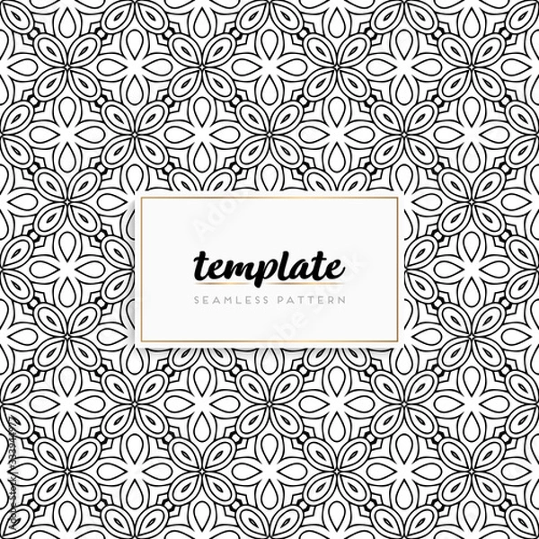 Fototapeta Colorful mandala seamless pattern vector