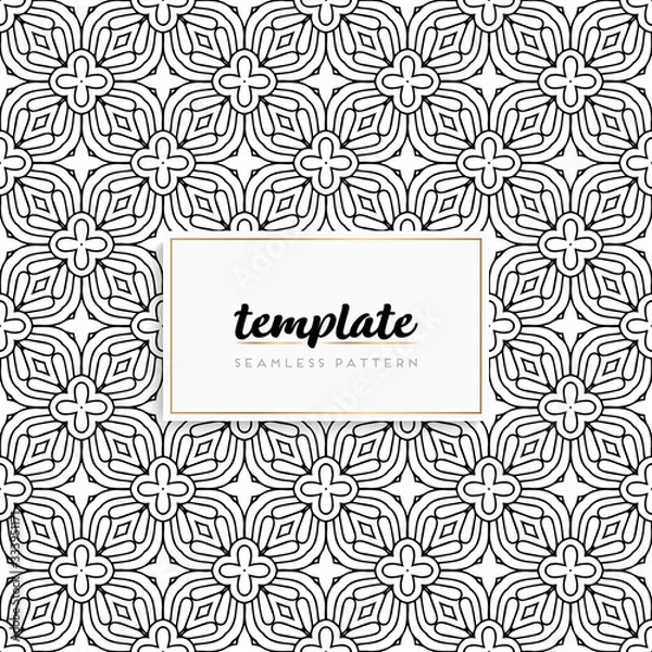 Fototapeta Colorful mandala seamless pattern vector