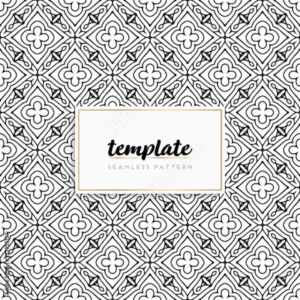 Fototapeta Colorful mandala seamless pattern vector