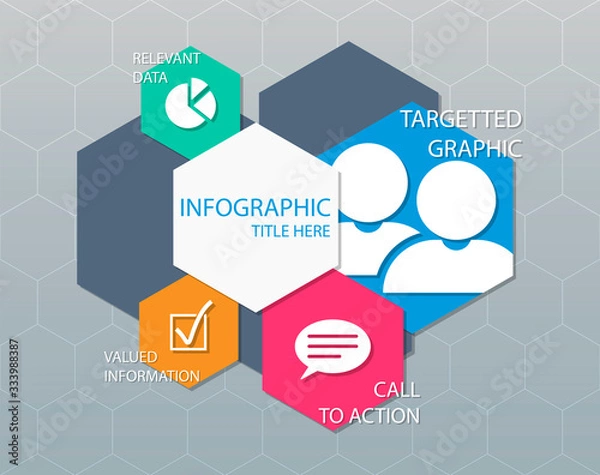 Fototapeta Colorful Simple Infographic Template