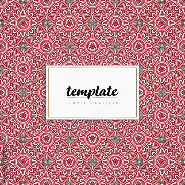 Fototapeta Colorful mandala seamless pattern vector