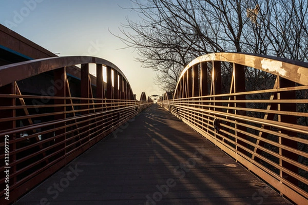 Fototapeta bridge at sunset