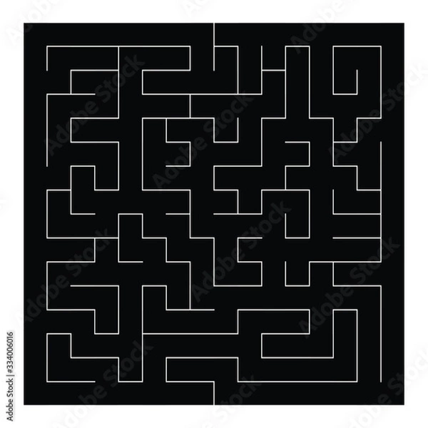 Obraz 15x15 rectangular maze with thin corridors and no solution