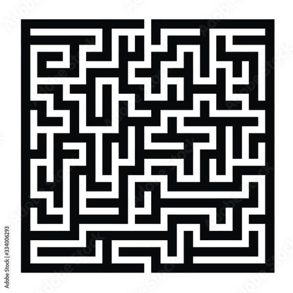 Obraz 15x15 rectangular maze with thick walls and no solution