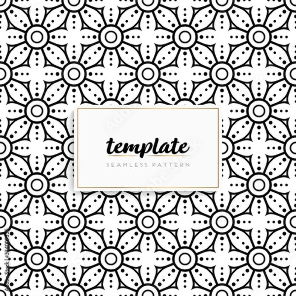 Fototapeta Colorful mandala seamless pattern vector