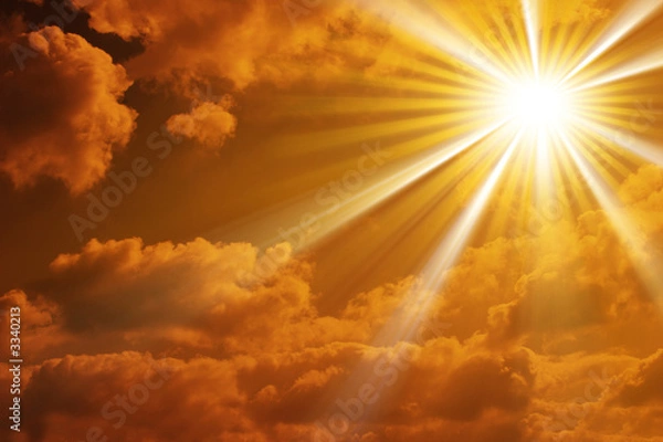 Obraz wieczorne słońce