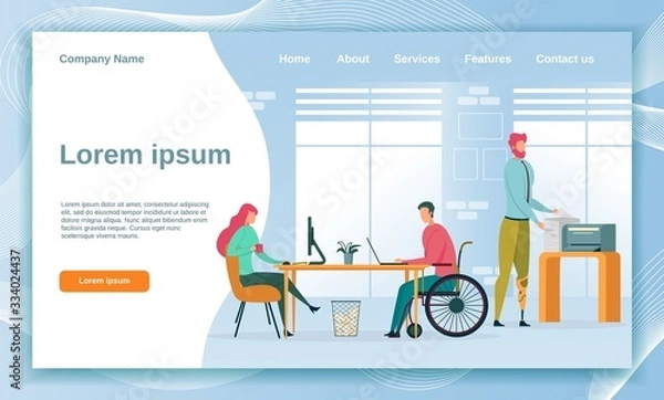 Obraz Labor Conditions Suitable for Disabled People