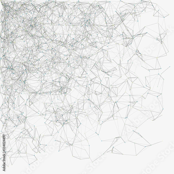 Obraz Network Mesh Random Procedural Art background illustration