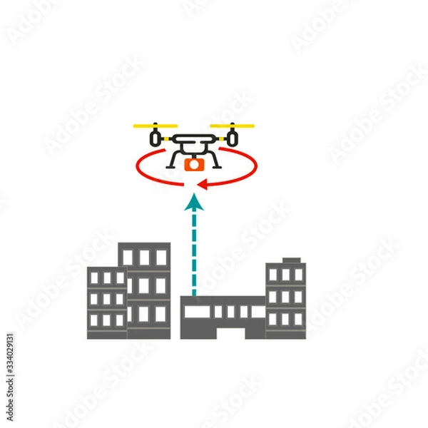 Obraz Drone Mapping City Buildings