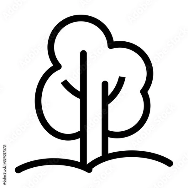 Fototapeta Forest tree icon in line style.