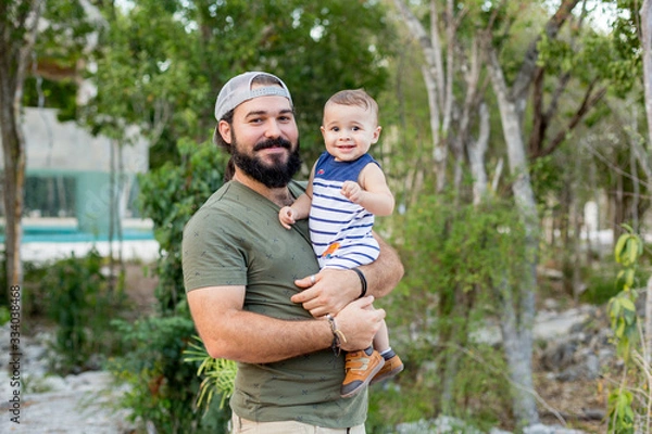 Fototapeta PAPÁ Y BEBÉ