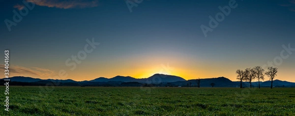 Fototapeta Oregon sunset over Mary's Peak coast range