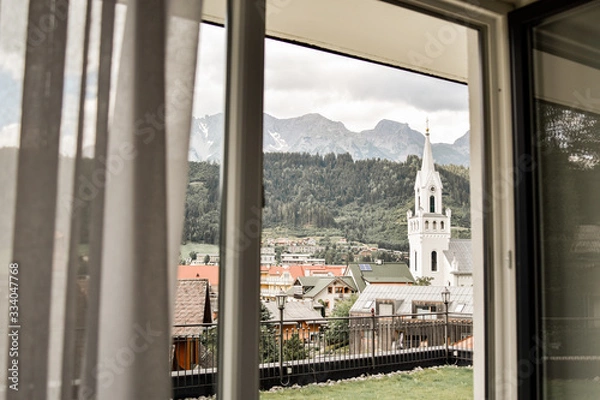 Obraz austrian village through the window