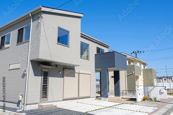 Fototapeta 住宅地イメージ　新興住宅　モデルハウス　城山台