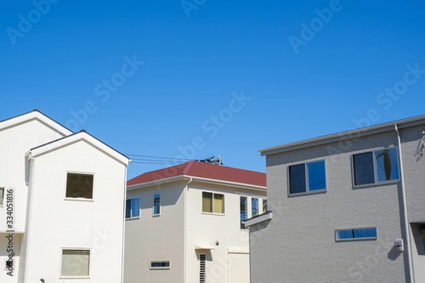 Fototapeta 住宅地イメージ　新興住宅　モデルハウス　城山台