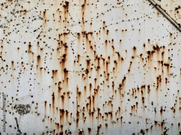 Fototapeta closeup brown rusty old metal texture