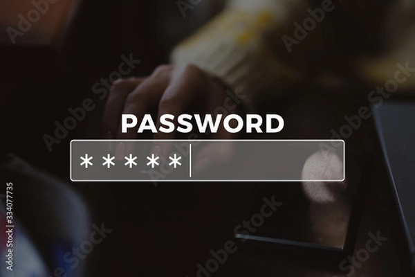 Fototapeta Password Box in Internet Browser