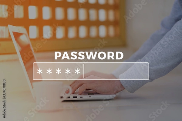 Fototapeta Password Box in Internet Browser