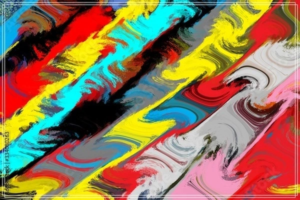 Obraz abstract colorful background with tribal pattern