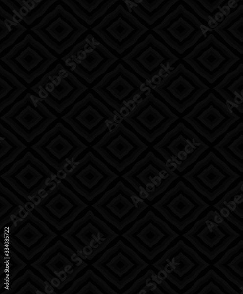Obraz Black rhombus seamless pattern. Repeating dark loose rhombus background.