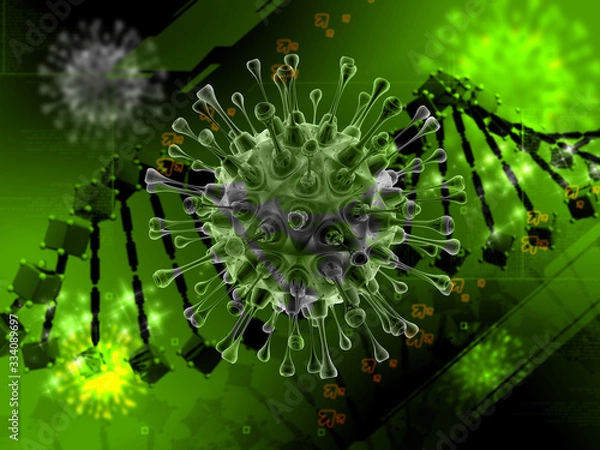 Obraz corona virus digital background stockimage