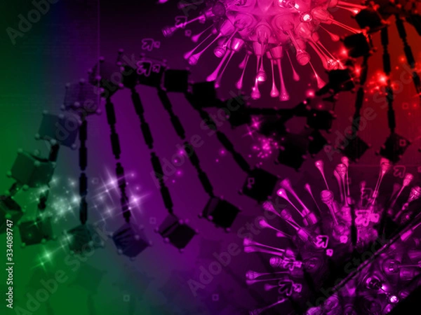 Obraz corona virus digital background stockimage