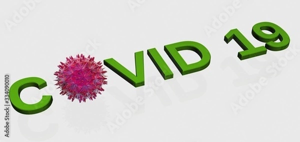 Obraz covid 19 3d concept background