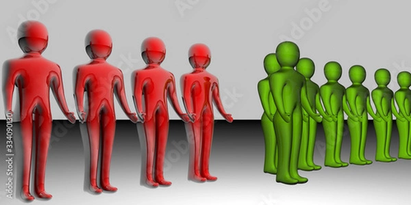 Obraz 3d rendering outstanding man colour background