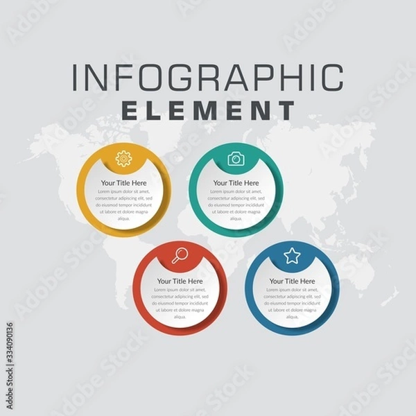 Fototapeta Abstract Infographic Element for Business Strategy