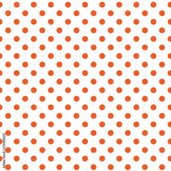 Obraz red polka dot on white background