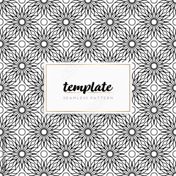 Fototapeta Colorful mandala seamless pattern vector
