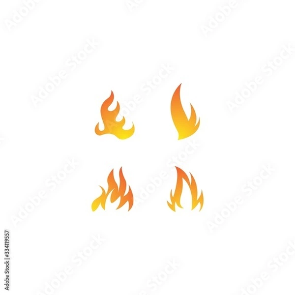 Fototapeta Flame logo template vector icon design