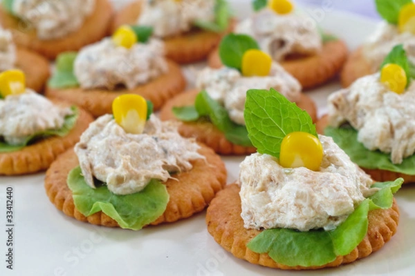 Obraz tuna salad with crackers